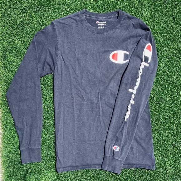 Champion Navy Logo Long Sleeve - Picture 2 of 5
